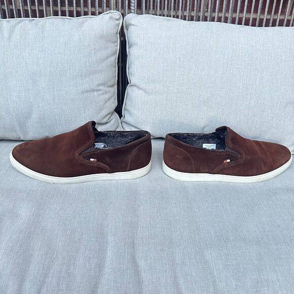 Allen Edmonds Courtside Slip On Shearling Loafer Mens 4830 Brown Suede Sz 9.5 - Picture 8 of 14